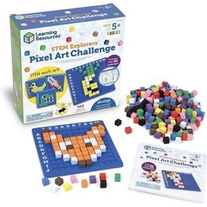 Learning Resources STEM Explorers Pixel Art Challenge, 402 Pieces,‎ Ages 5+